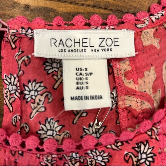 Rachel Zoe Floral Patchwork Babydoll Top NWOT - Picture 8 of 11
